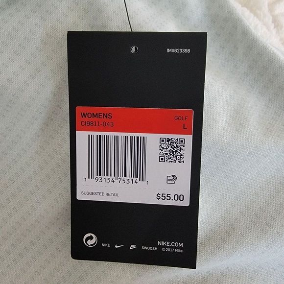 Nike Women's Standard Fit DRI-FIT Green Short Sleeves Golf Polo T-Shirt Size L - Picture 10 of 12